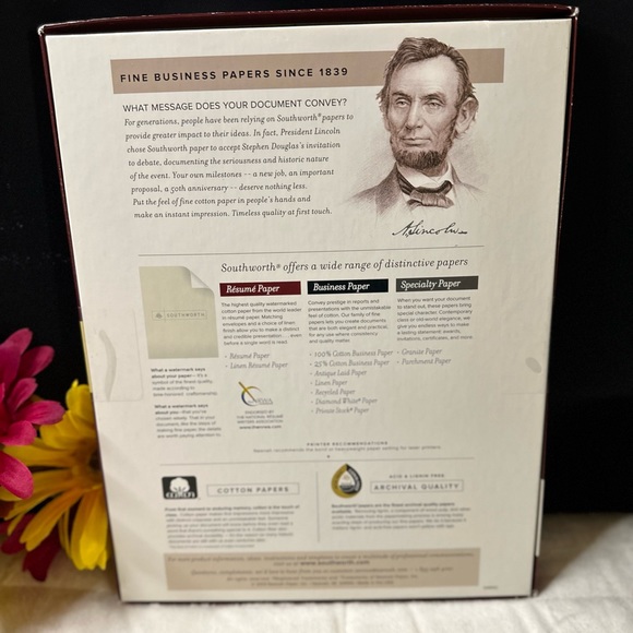 New Southworth Watermarked Ivory Resume/Cover Letter Etc… 100% Cotton Paper - Picture 2 of 5